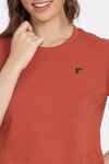 Rosaline Crop Length Loungewear Top - Burnt Ochre — thumbnail 5